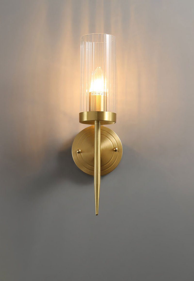 Modern Alouette Brass Wall Sconce Borosilicate Glass Bracket Wall Lamp for Interior Lighting