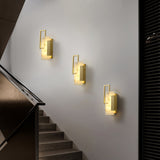 Modern Althea Alabaster LED Wall Sconce with Brass Finish for Living Room Hallway Lighting
