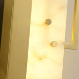 Modern Althea Alabaster LED Wall Sconce with Brass Finish for Living Room Hallway Lighting