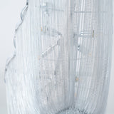 Modern Aluminum Chain Chandelier Shimmering Waterfall Pendant Light for Dining Room