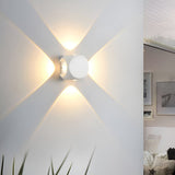 Modern Aluminum LED Outdoor Wall Sconce Waterproof Up and Down Light for Patio and Garden