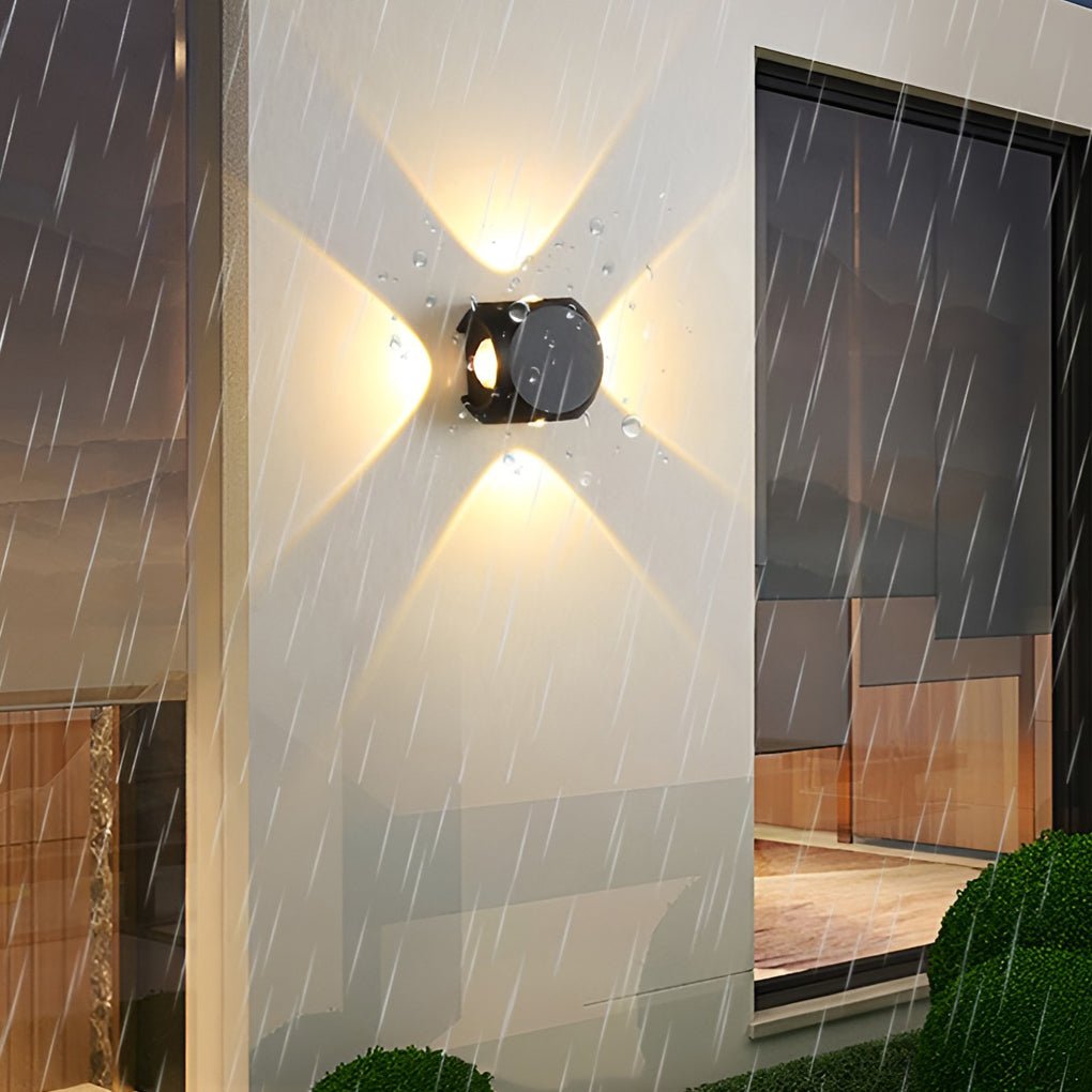 Modern Aluminum LED Outdoor Wall Sconce Waterproof Up and Down Light for Patio and Garden