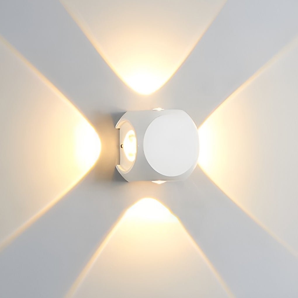 Modern Aluminum LED Outdoor Wall Sconce Waterproof Up and Down Light for Patio and Garden