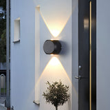 Modern Aluminum LED Outdoor Wall Sconce Waterproof Up and Down Light for Patio and Garden