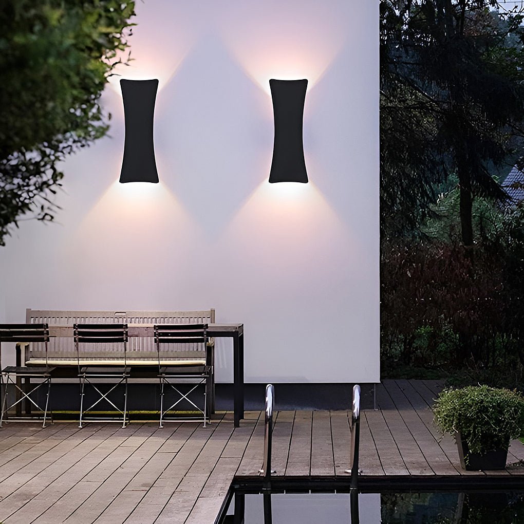 Modern Aluminum Outdoor LED Wall Light IP65 Waterproof Up and Down Exterior Sconce for Porch and Patio
