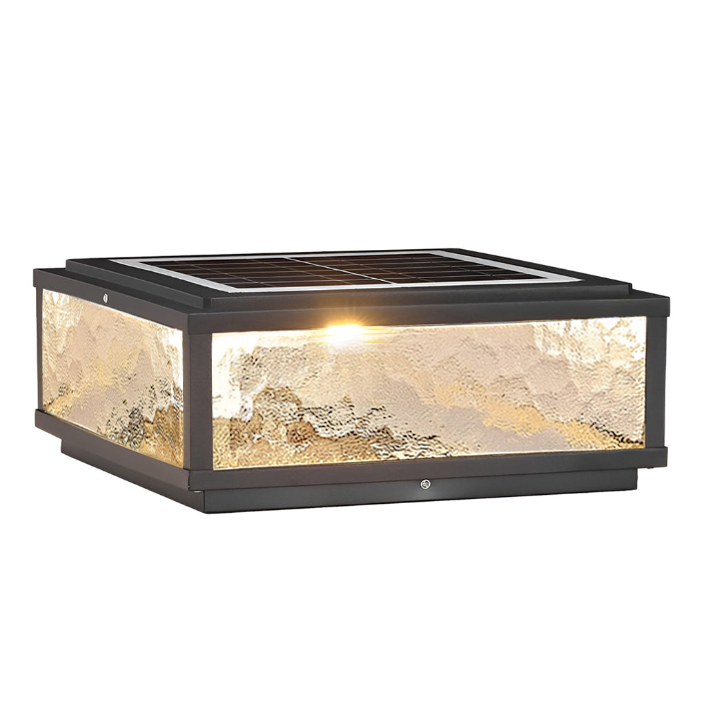 Modern Aluminum Outdoor Solar Post Light Waterproof LED Pillar Lamp for Garden Fence and Deck