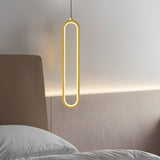 Modern Aluminum Oval LED Pendant Light with Spotlights and 3 Step Dimming Adjustable Hanging Lamp