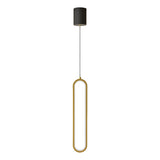 Modern Aluminum Oval LED Pendant Light with Spotlights and 3 Step Dimming Adjustable Hanging Lamp
