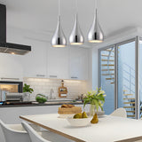 Modern Aluminum Pendant Light Minimalist Retro Industrial Hanging Ceiling Fixture for Kitchen Dining