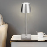 Modern Aluminum Rechargeable Top Hat Table Lamp Dimmable Cordless Touch Control Bedside Light