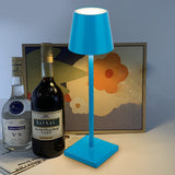 Modern Aluminum Rechargeable Top Hat Table Lamp Dimmable Cordless Touch Control Bedside Light