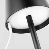 Modern Aluminum Rechargeable Top Hat Table Lamp Dimmable Cordless Touch Control Bedside Light