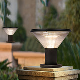 Modern Aluminum Solar Fence Post Light Waterproof Outdoor Garden Pillar Lamp with Remote Control
