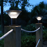 Modern Aluminum Solar Fence Post Light Waterproof Outdoor Garden Pillar Lamp with Remote Control
