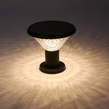 Modern Aluminum Solar Fence Post Light Waterproof Outdoor Garden Pillar Lamp with Remote Control