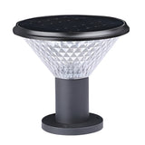 Modern Aluminum Solar Fence Post Light Waterproof Outdoor Garden Pillar Lamp with Remote Control