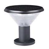 Modern Aluminum Solar Fence Post Light Waterproof Outdoor Garden Pillar Lamp with Remote Control