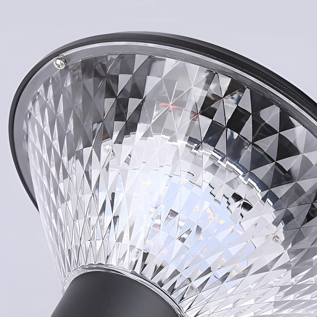Modern Aluminum Solar Fence Post Light Waterproof Outdoor Garden Pillar Lamp with Remote Control