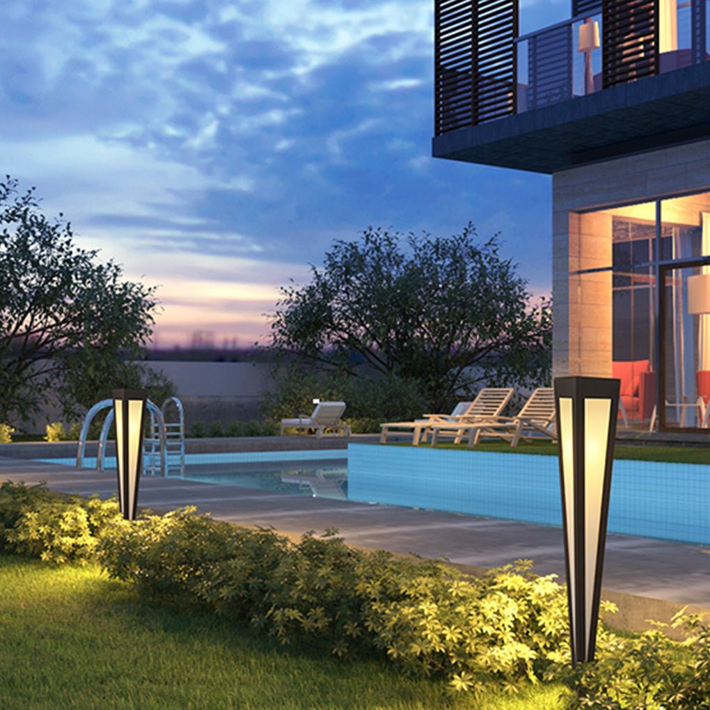Modern Aluminum Square Conical LED Pathway Lights IP65 Waterproof Outdoor Landscape Lighting