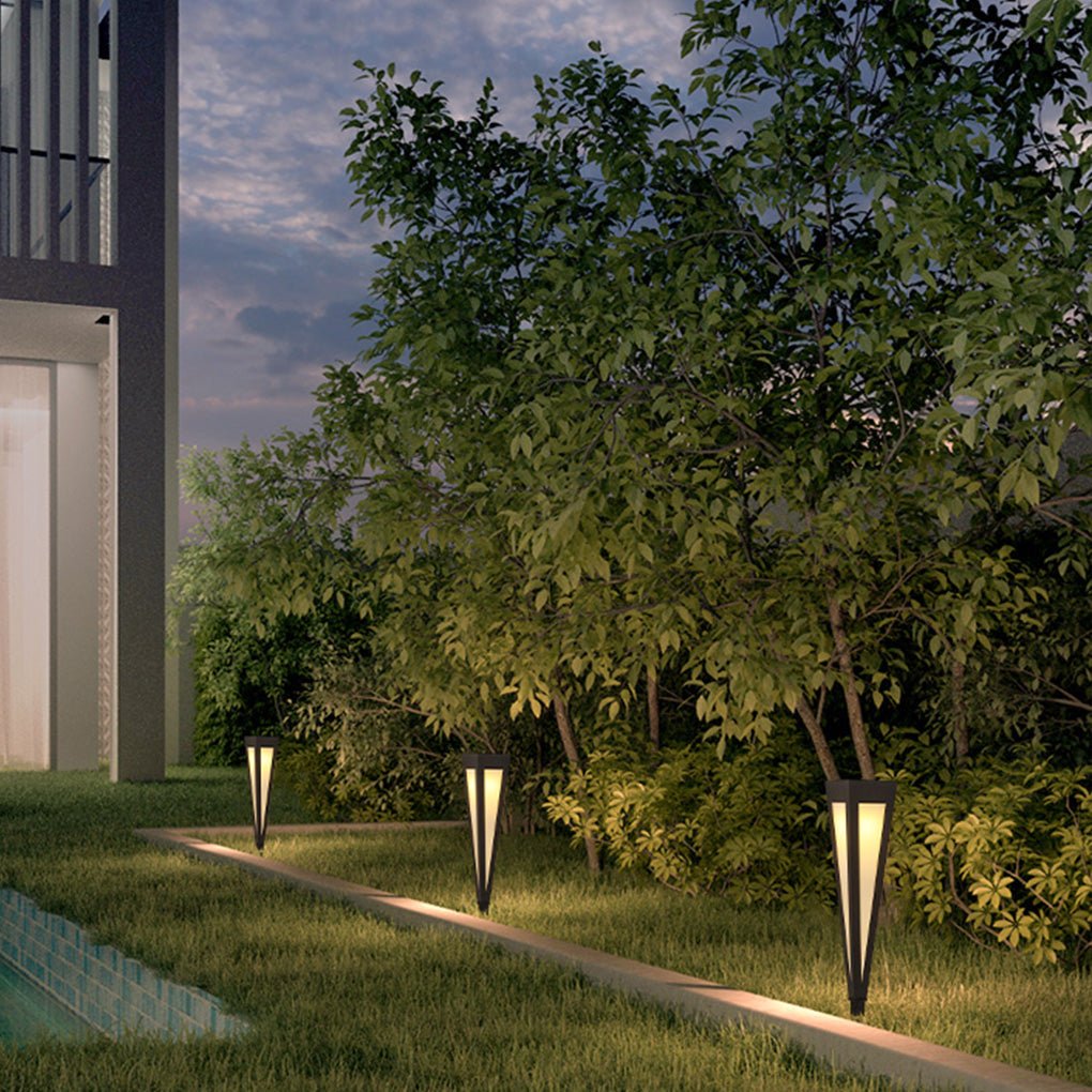 Modern Aluminum Square Conical LED Pathway Lights IP65 Waterproof Outdoor Landscape Lighting