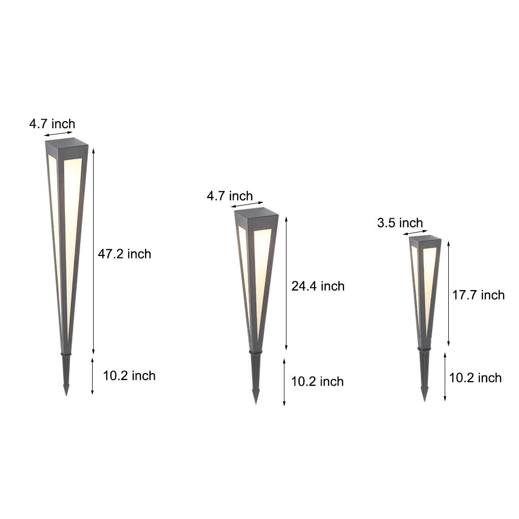 Modern Aluminum Square Conical LED Pathway Lights IP65 Waterproof Outdoor Landscape Lighting