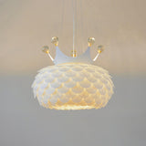 Modern Aluvia Crown Crystal Pendant Lamp Luxury Hanging Light Fixture for Home