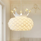 Modern Aluvia Crown Crystal Pendant Lamp Luxury Hanging Light Fixture for Home