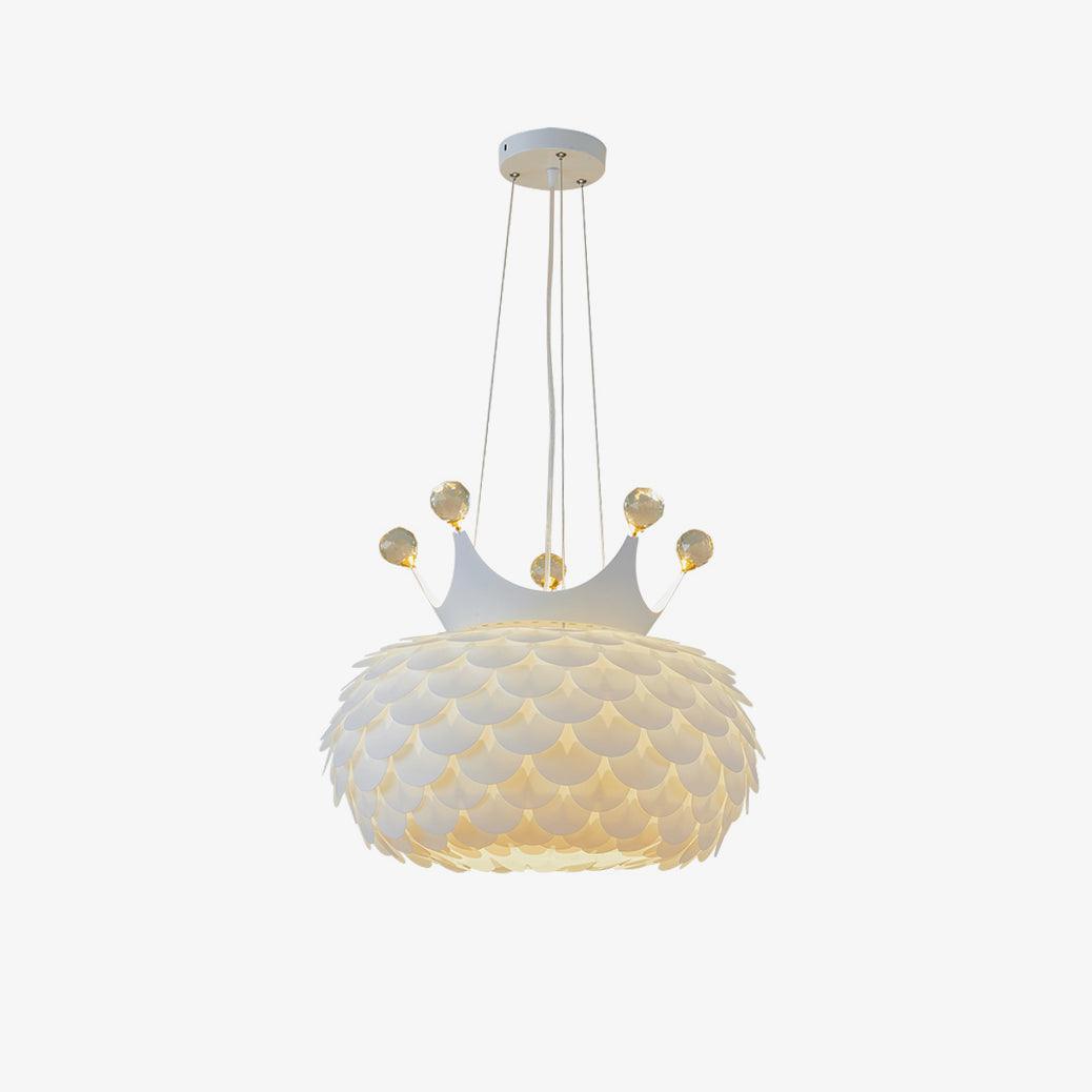 Modern Aluvia Crown Crystal Pendant Lamp Luxury Hanging Light Fixture for Home