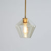 Modern Amber Glass Globe Pendant Light Copper Nordic Industrial Hanging Ceiling Lamp