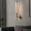Modern American Style Copper Glass Wall Sconce for Bedroom Luxury Indoor Lighting Fixture