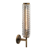 Modern American Style Copper Glass Wall Sconce for Bedroom Luxury Indoor Lighting Fixture