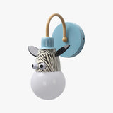 Modern Animal Character Wall Sconce for Nursery and Childrens Room Metal Bracket Light