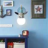 Modern Animal Character Wall Sconce for Nursery and Childrens Room Metal Bracket Light
