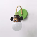Modern Animal Character Wall Sconce for Nursery and Childrens Room Metal Bracket Light