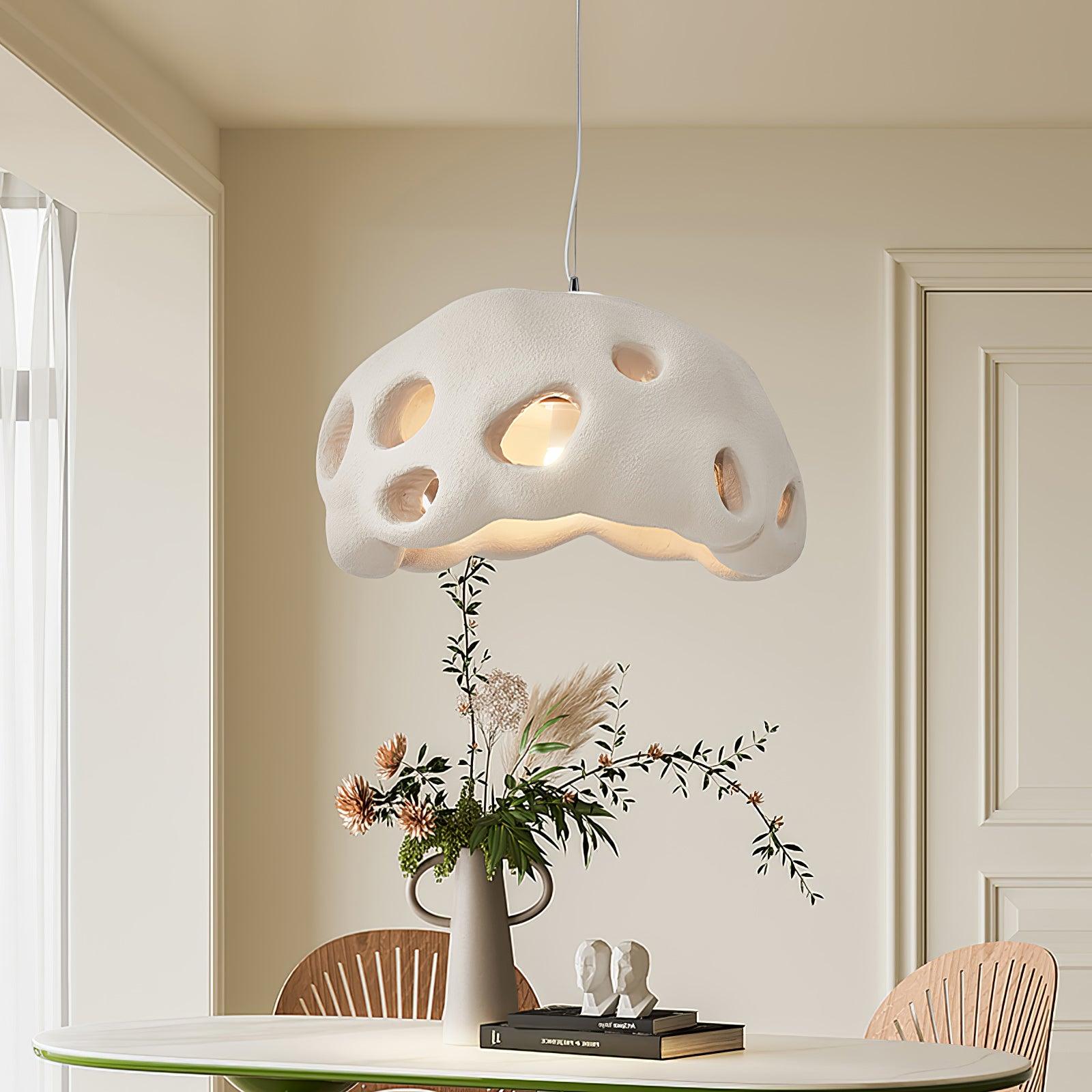 Modern Ant Nest Resin Pendant Light Sculptural Designer Hanging Lamp for Indoor Decor