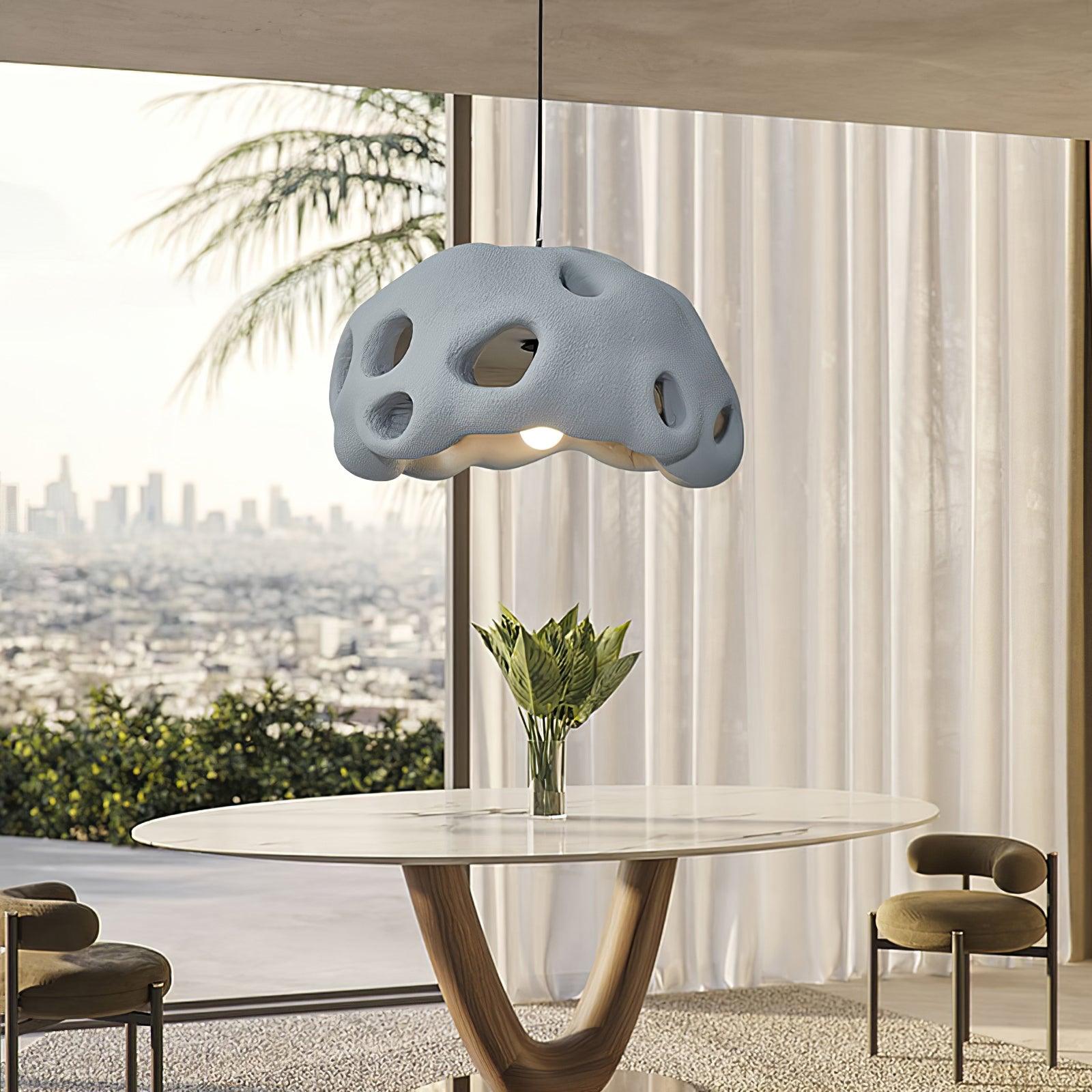 Modern Ant Nest Resin Pendant Light Sculptural Designer Hanging Lamp for Indoor Decor