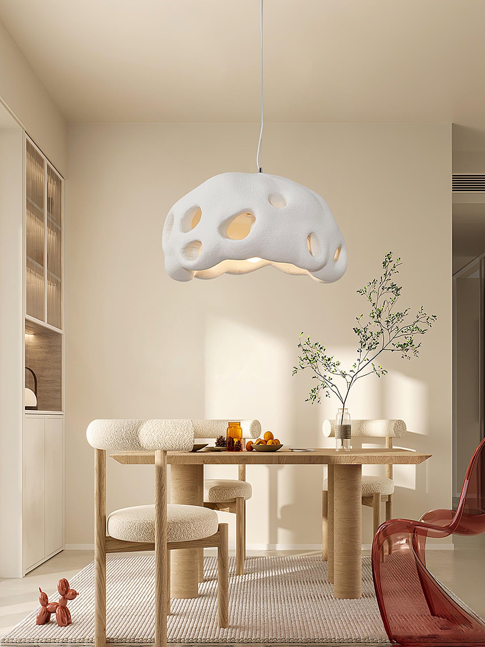 Modern Ant Nest Resin Pendant Light Sculptural Designer Hanging Lamp for Indoor Decor