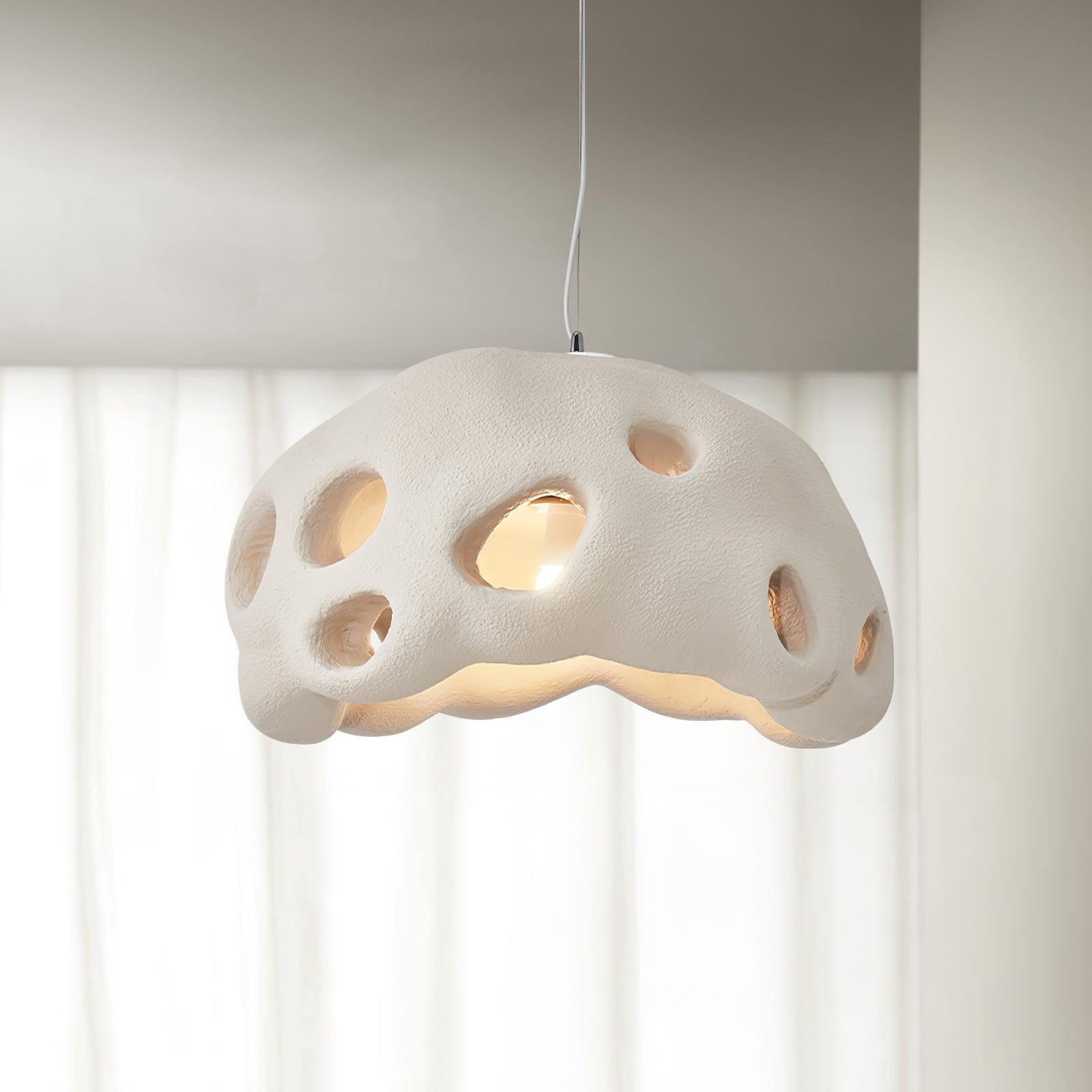 Modern Ant Nest Resin Pendant Light Sculptural Designer Hanging Lamp for Indoor Decor