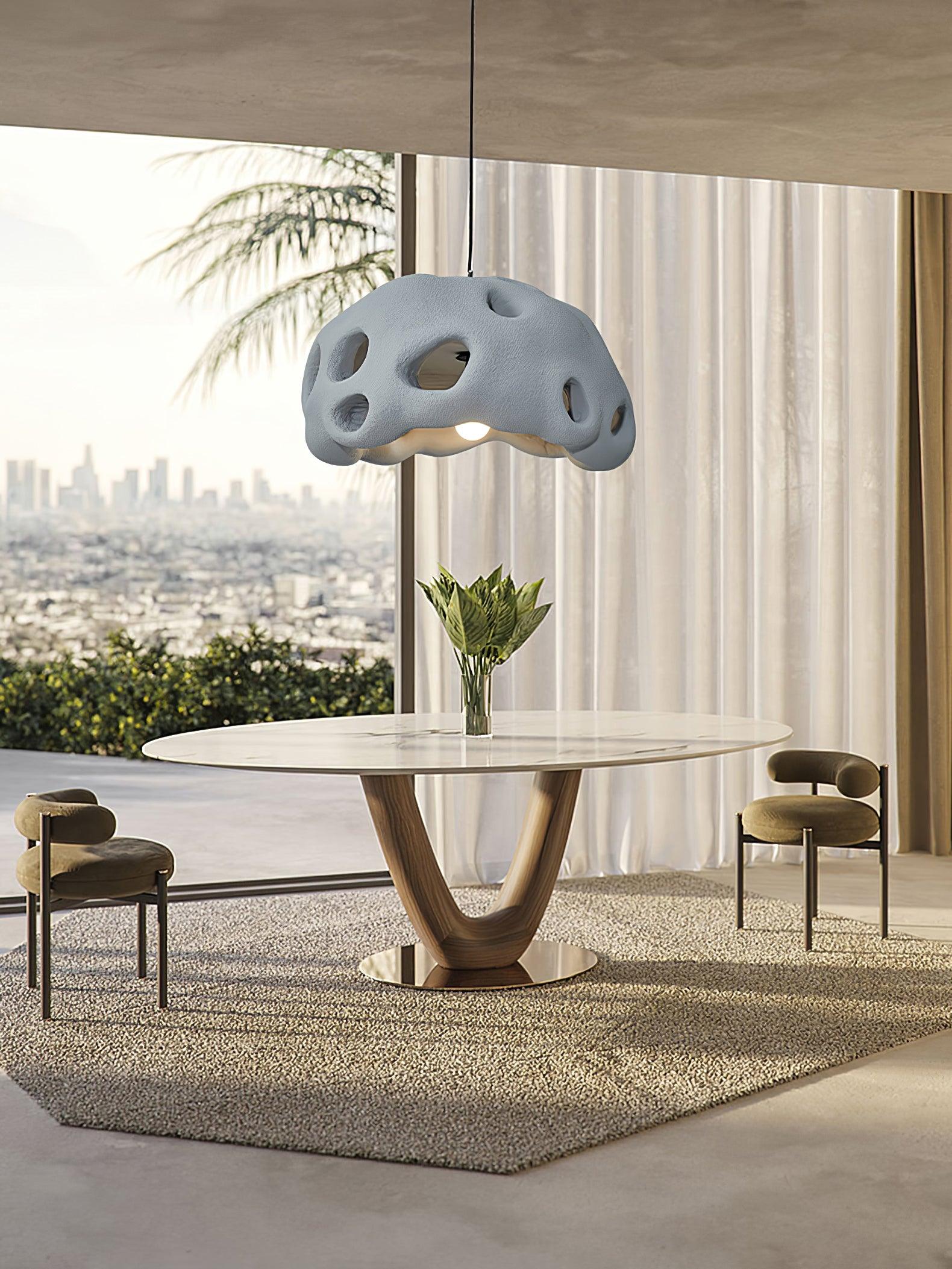Modern Ant Nest Resin Pendant Light Sculptural Designer Hanging Lamp for Indoor Decor