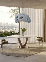 Modern Ant Nest Resin Pendant Light Sculptural Designer Hanging Lamp for Indoor Decor