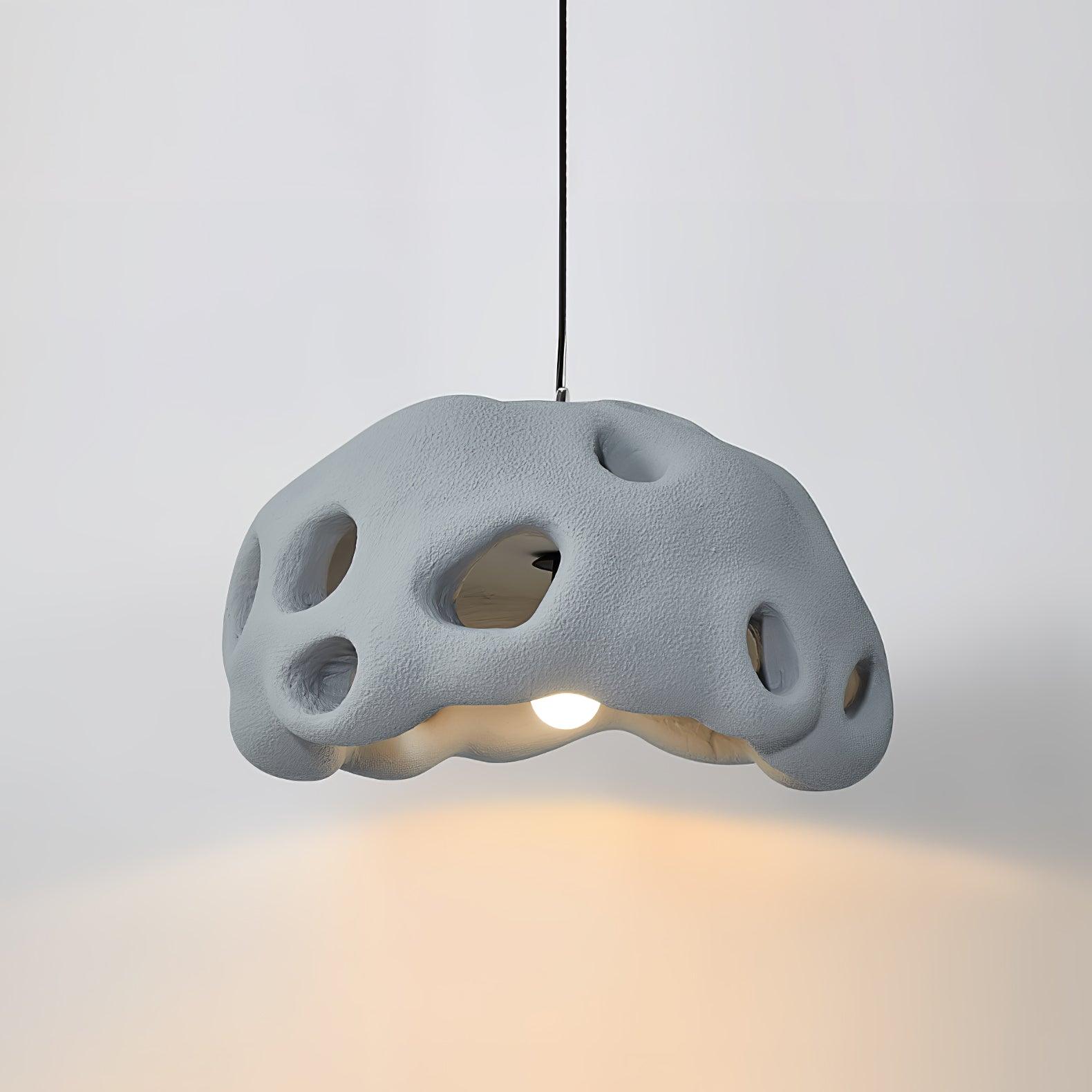 Modern Ant Nest Resin Pendant Light Sculptural Designer Hanging Lamp for Indoor Decor