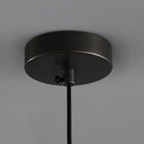 Modern Antique Copper Spindle Pendant Light with Clear Glass Shade for Dining Room and Kitchen
