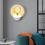 Modern Antler Design LED Wall Lamp Creative Round and Square Minimalist Bedside Sconce Light