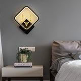 Modern Antler Design LED Wall Lamp Creative Round and Square Minimalist Bedside Sconce Light