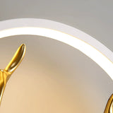 Modern Antler Design LED Wall Lamp Creative Round and Square Minimalist Bedside Sconce Light