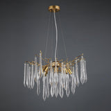 Modern Aqua Funnel Glass Chandelier Waterfall Inspired Gold Pendant Lighting