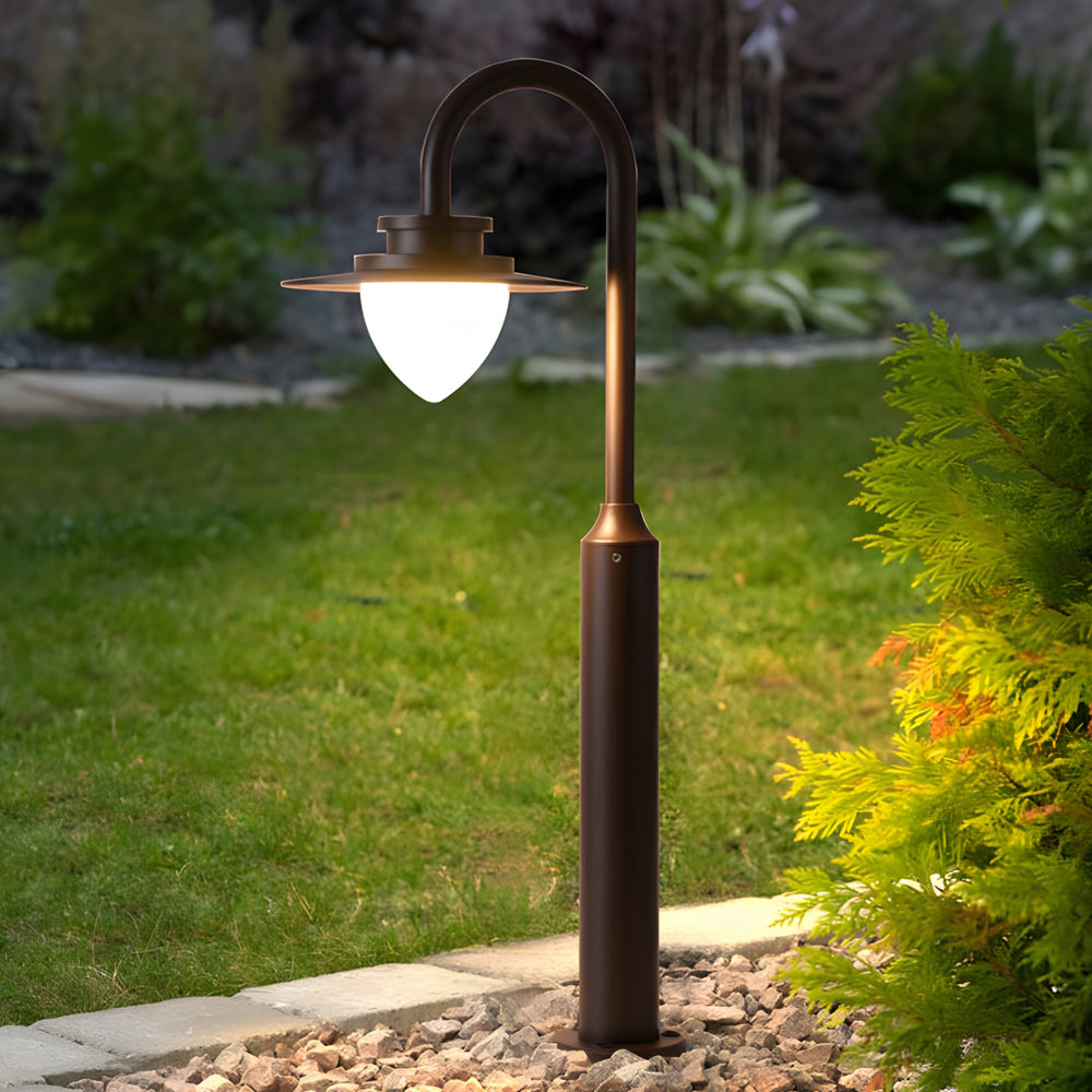 Modern Arc Arm Outdoor LED Path Light Waterproof Landscape Garden Lawn Lamp