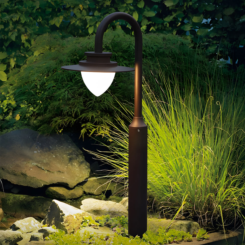 Modern Arc Arm Outdoor LED Path Light Waterproof Landscape Garden Lawn Lamp