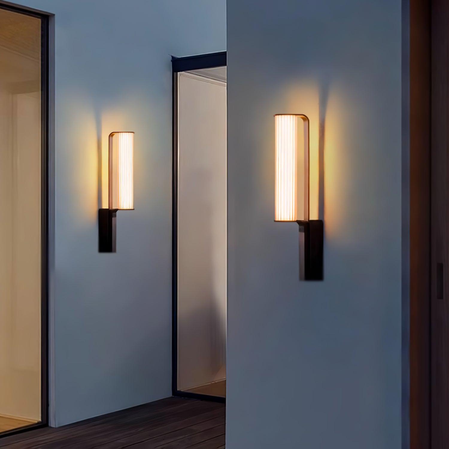 Modern Arc LED Outdoor Sconce IP65 Waterproof Stainless Steel Landscape Garden Wall Light