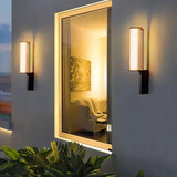 Modern Arc LED Outdoor Sconce IP65 Waterproof Stainless Steel Landscape Garden Wall Light